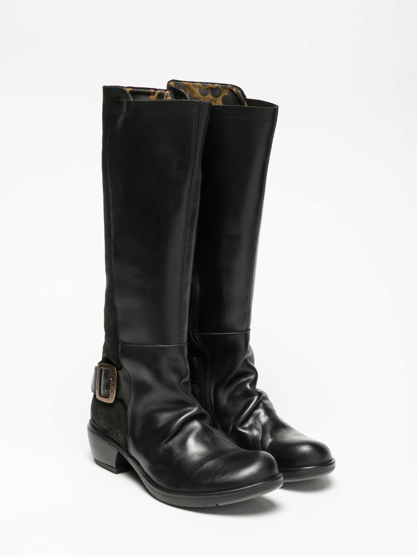 Fly London Botas de Cano-Alto em Preto